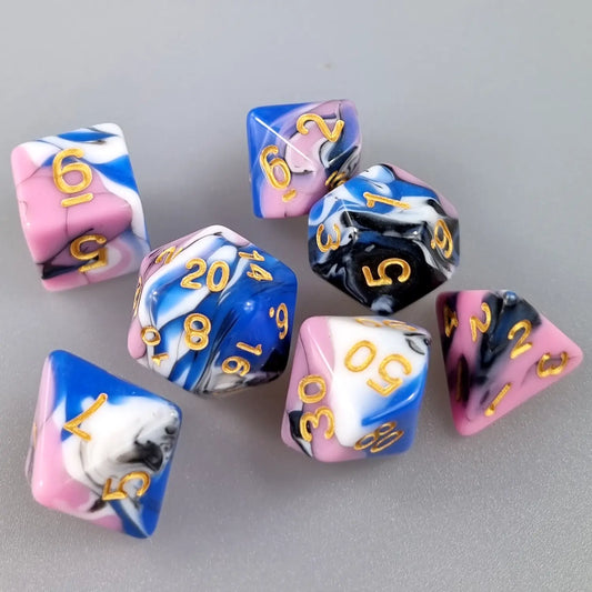 Tasty Quad-Colour Dungeons & Dragons Dice Set