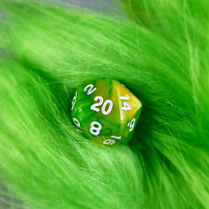 Green Dual Swirl Dungeons & Dragons Dice Set
