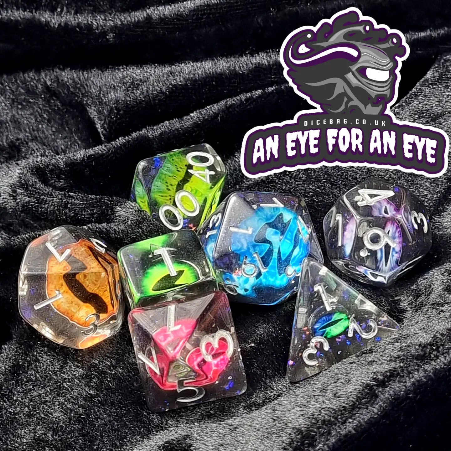 Eye for an Eye - Dungeons and Dragons Eyeball Poly Dice Set