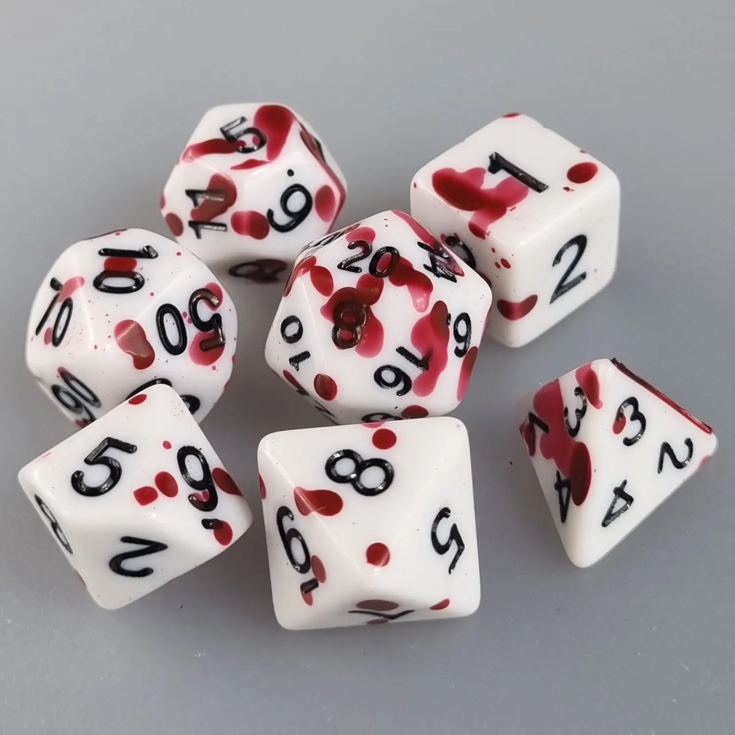 Blood Splatter Dungeons & Dragons Dice Set