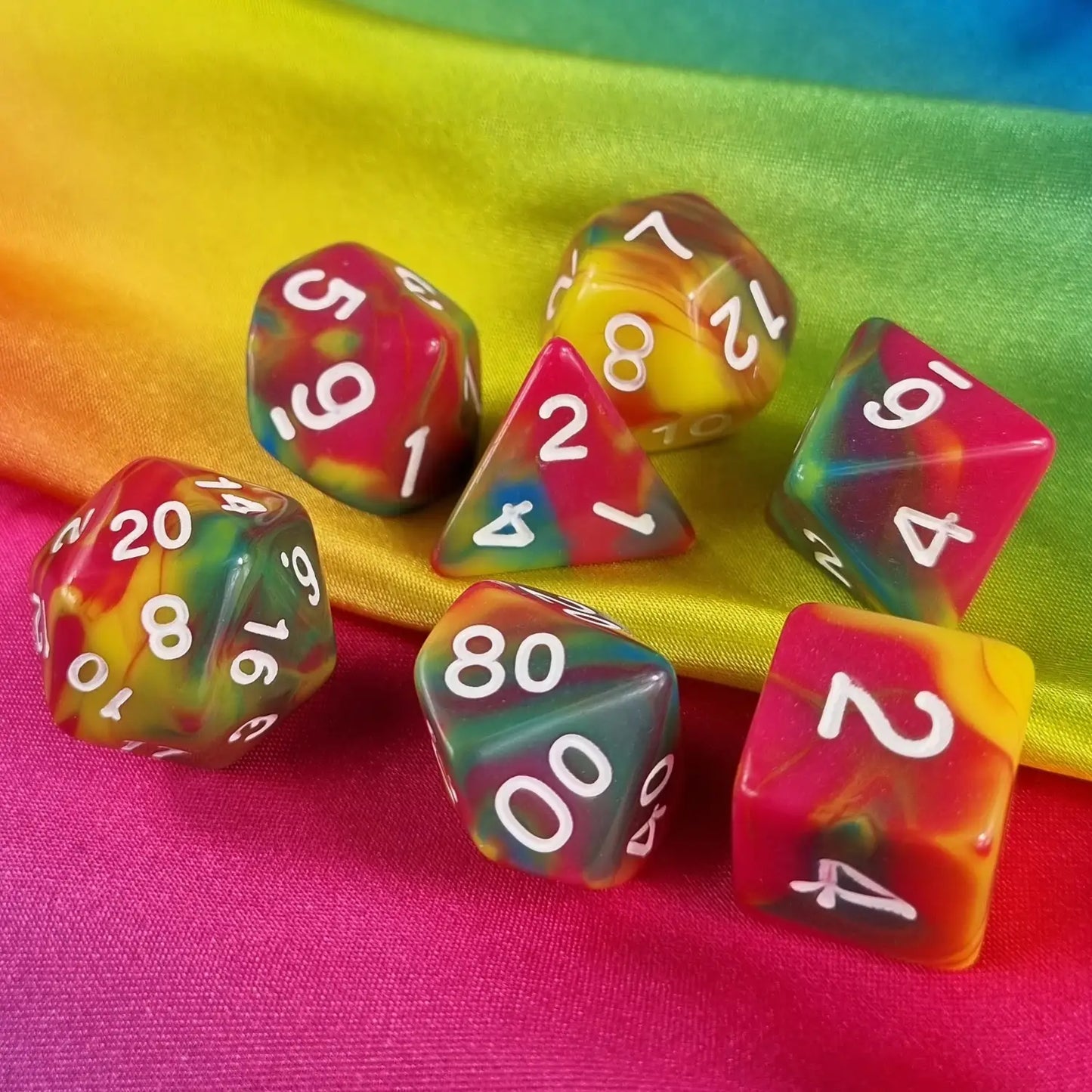 Parrot Quad-Colour Dungeons & Dragons Dice Set