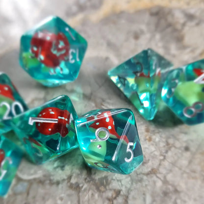 Mystical Myconid - Toadstool Mushroom DnD Dice Set