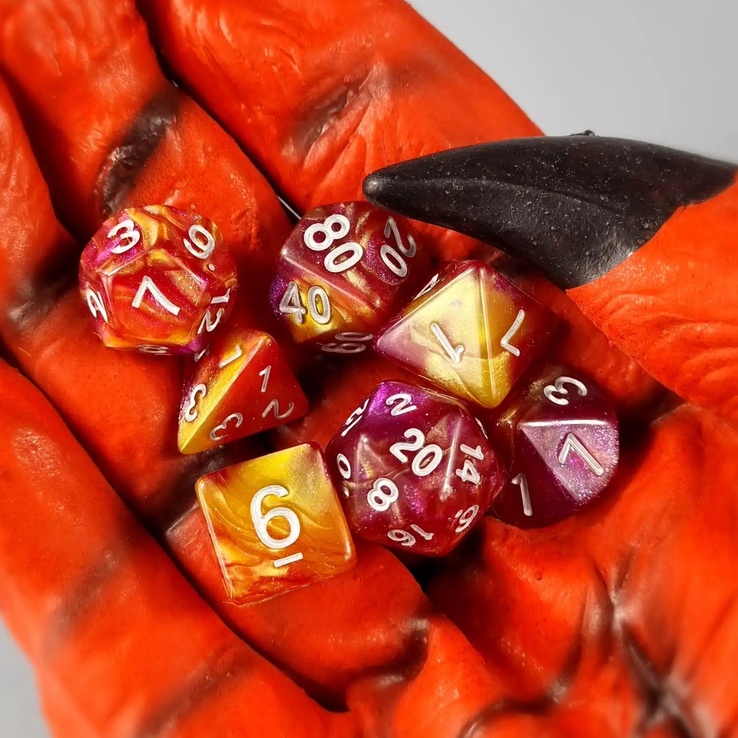 Pink & Gold Cosmos Dungeons & Dragons Dice Set