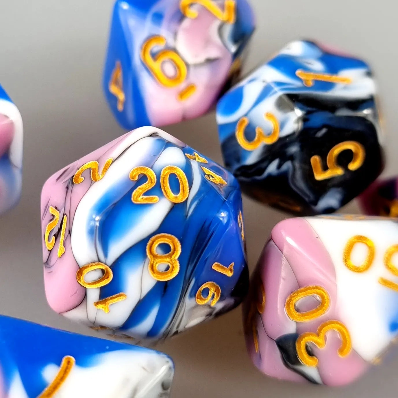 Tasty Quad-Colour Dungeons & Dragons Dice Set