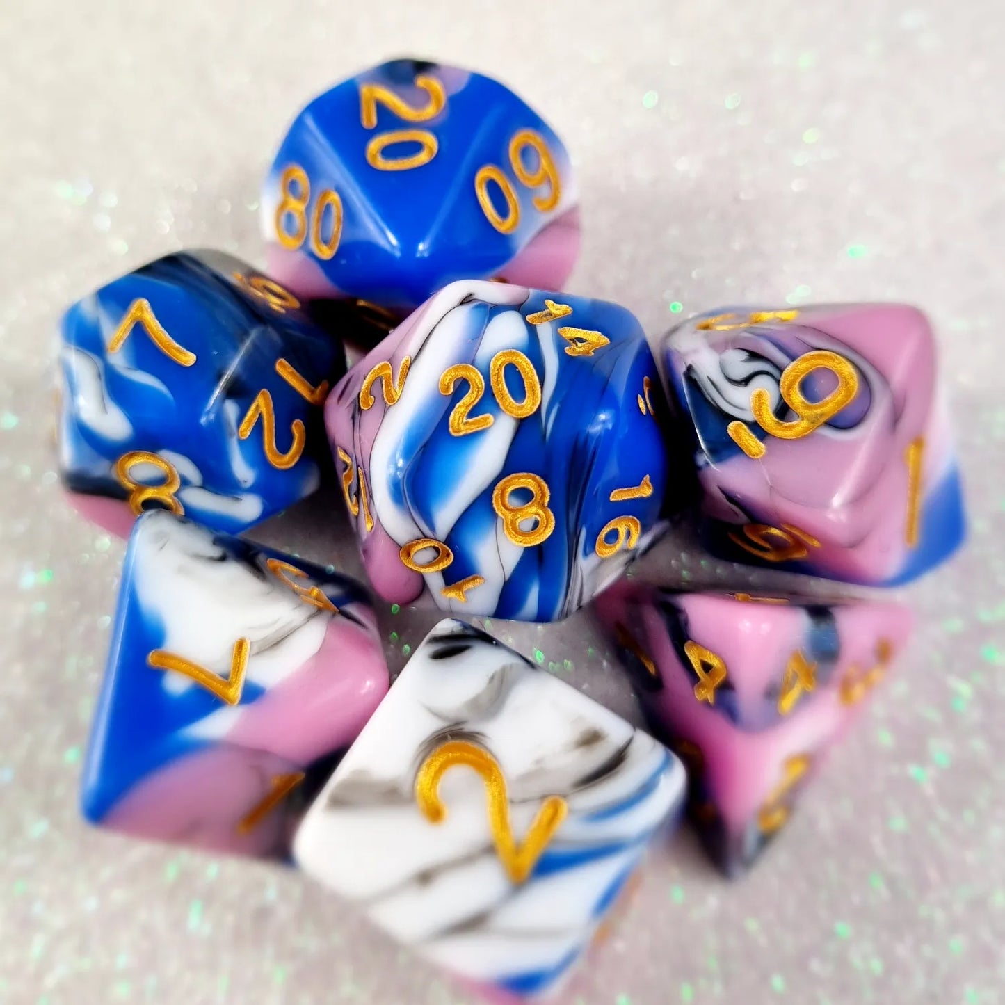 Tasty Quad-Colour Dungeons & Dragons Dice Set