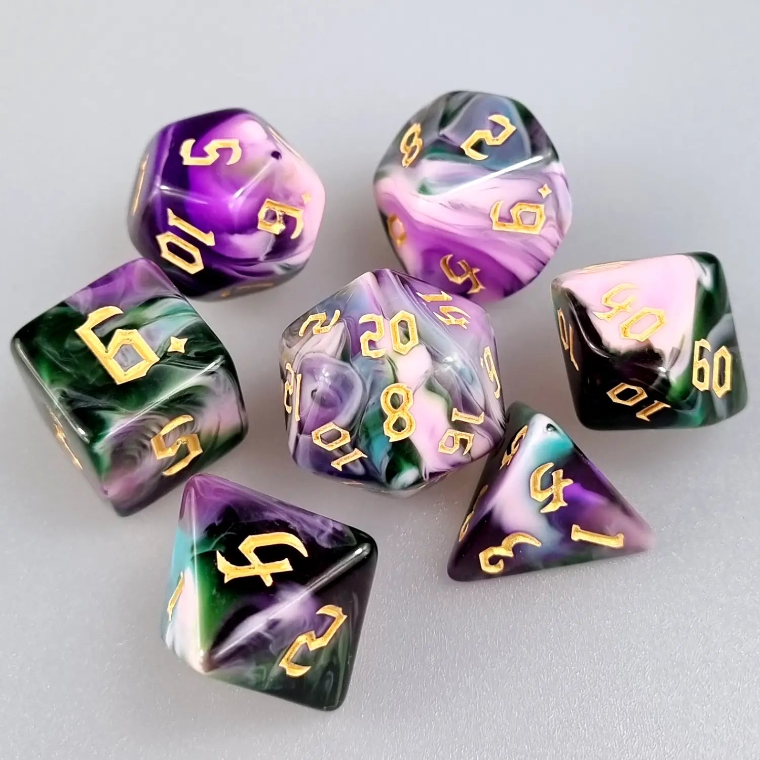 Pink Mystic Haze Dungeons & Dragons Dice Set