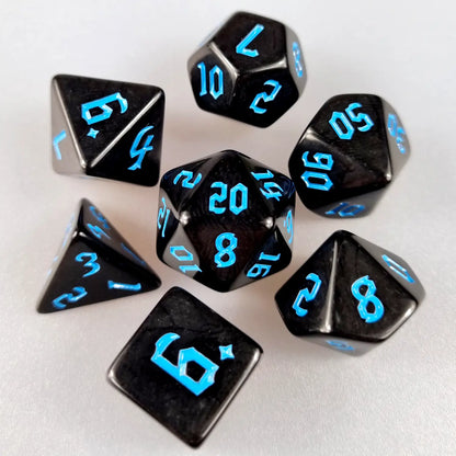 Black & Blue Dungeons & Dragons Dice Set