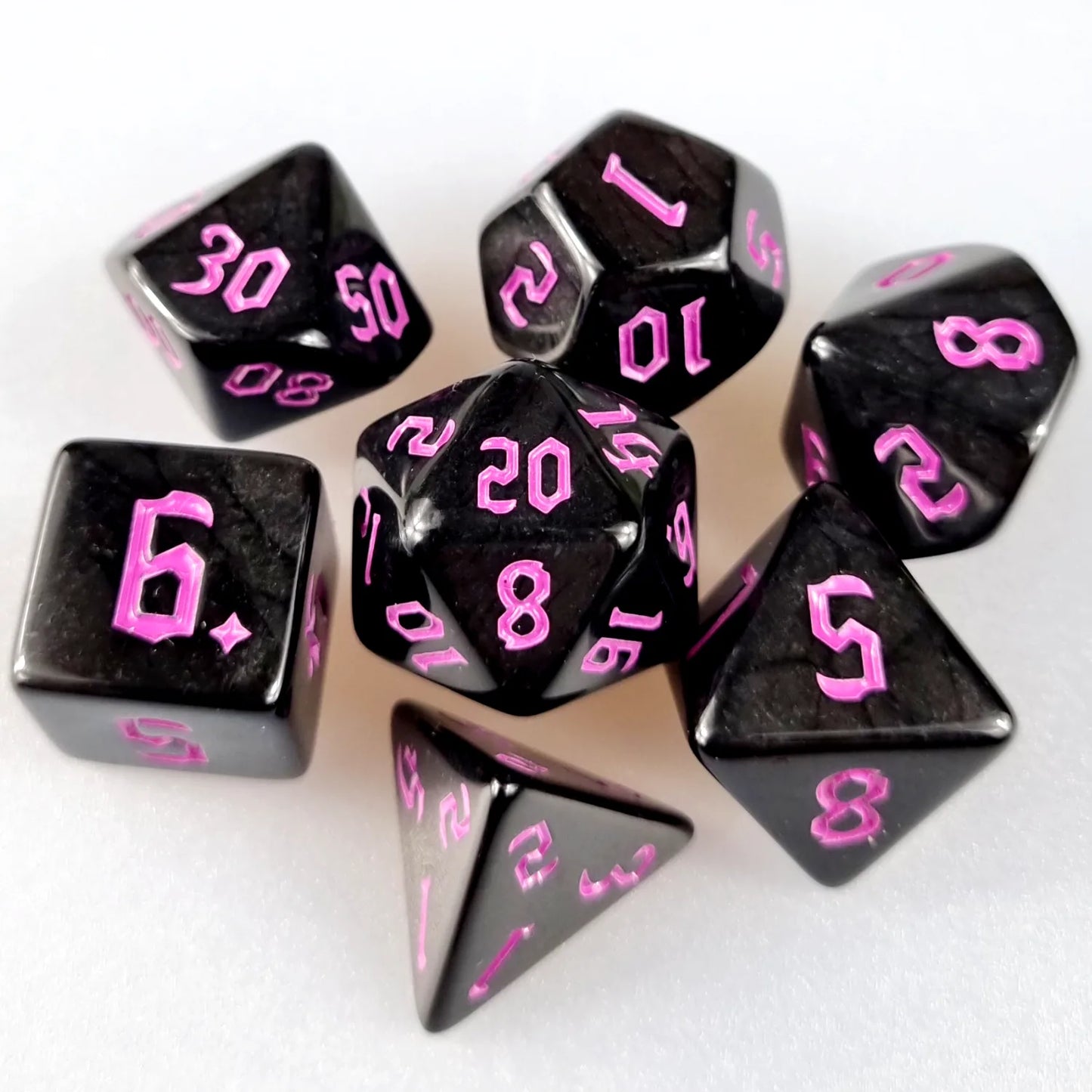 Black & Purple Dungeons & Dragons Dice Set