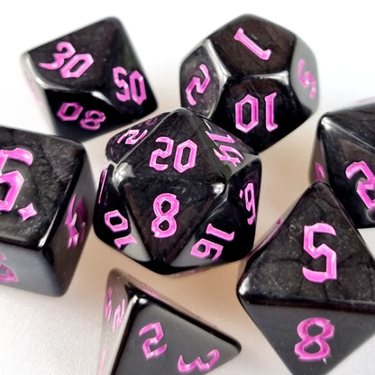 Black & Purple Dungeons & Dragons Dice Set