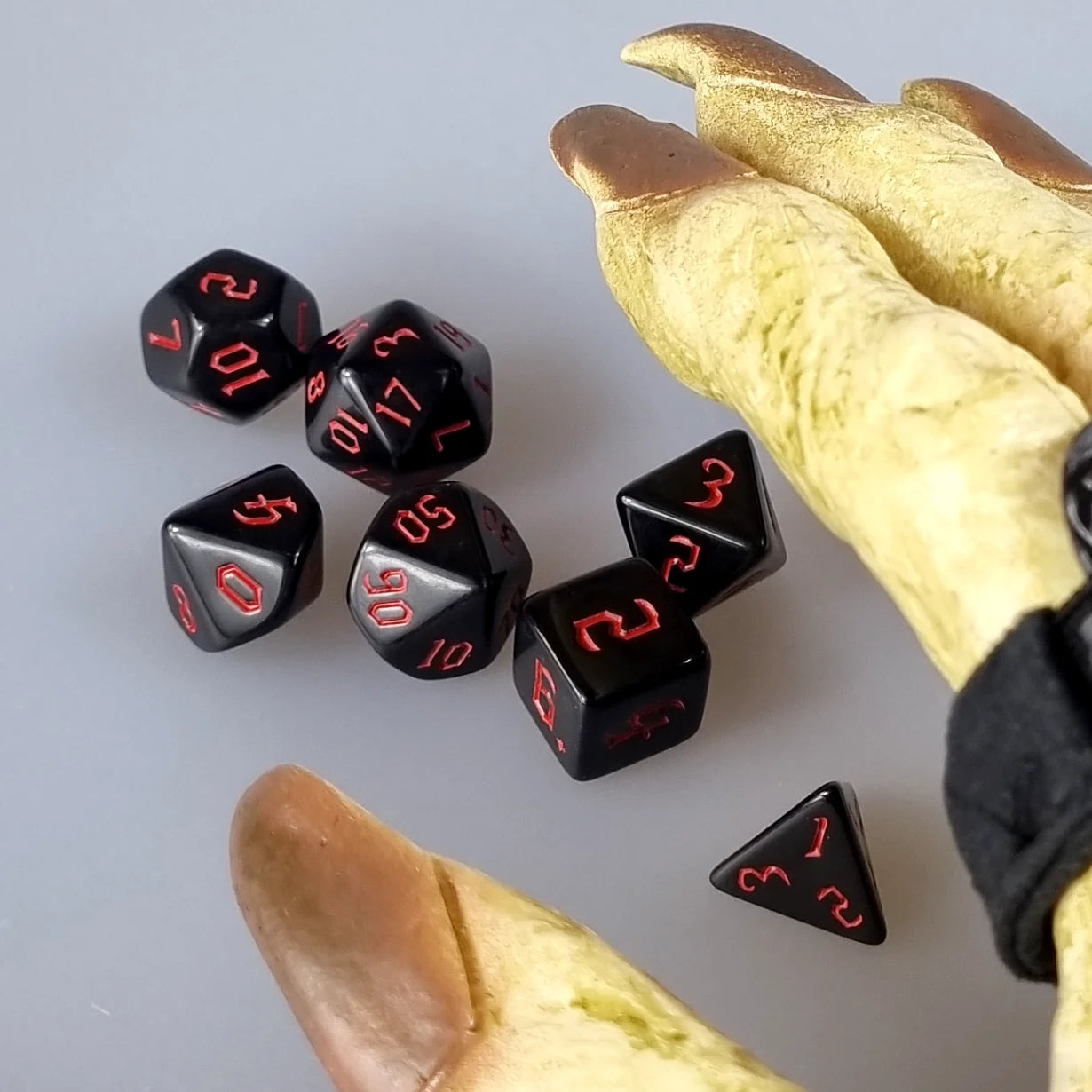 Black & Red Dungeons & Dragons Dice Set