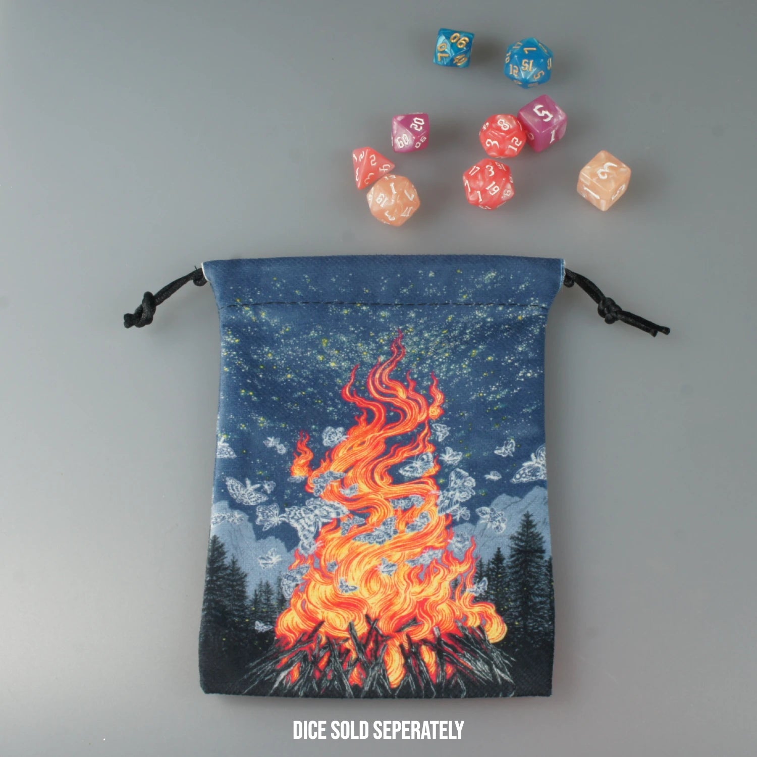 Adventurer's Rest Fantasy Drawstring Dice Bag