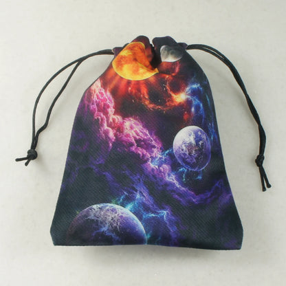 Galactic Dawn Celestial Drawstring Dice Bag