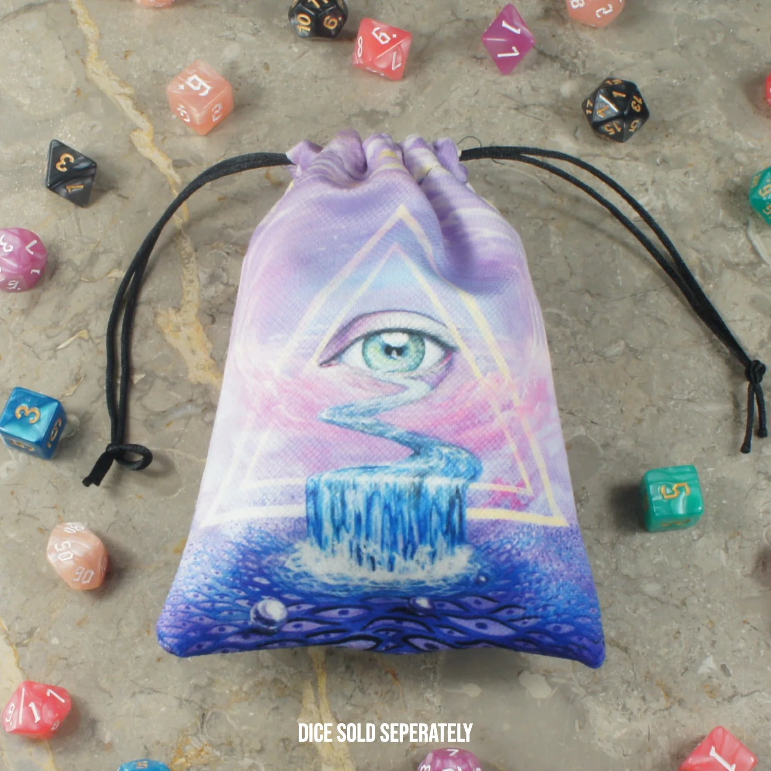 Dream River Fantasy Drawstring Dice Bag