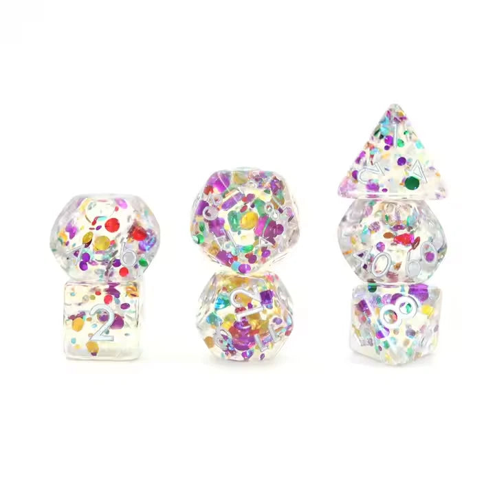 Victorious Party Confetti DnD Dice Set