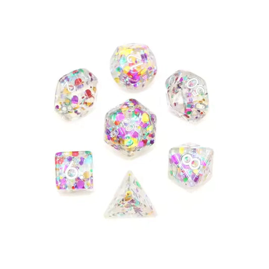 Victorious Party Confetti DnD Dice Set