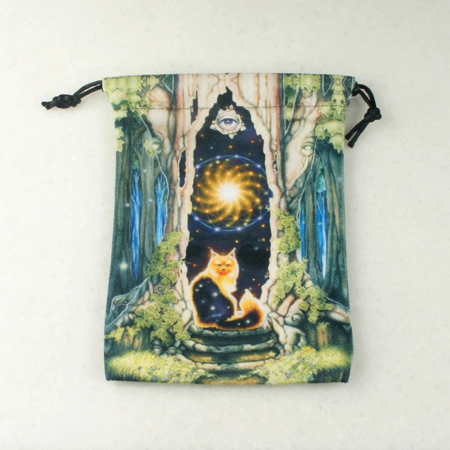 Mystical Forest Fantasy Drawstring Dice Bag